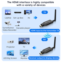 Transmisor y receptor de audio y video inalámbrico Plug and Play 50M HDMI y extensor para caja de configuración PC portátil a proyector de monitor de TV