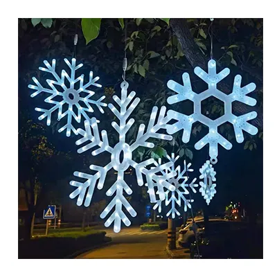 Led Light String Sneeuwvlok Hangende Boomverlichting Kerstvakantie Lay-Out Buiten Straat Waterdicht Hangende Boomverlichting