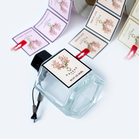 Harga Grosir Cetakan Kustom Botol Parfum Label Etiket Tuang Parfum Kosmetik Stiker untuk Parfum Botol