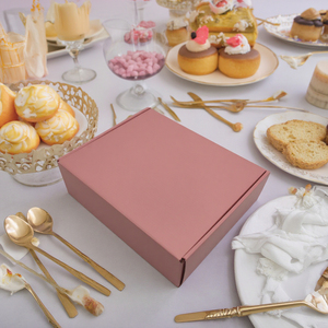 Bán buôn thân thiện với môi màu hồng Cookie bao bì hộp sóng gấp Snack Bánh Tráng Miệng hộp thực phẩm với biểu tượng tùy chỉnh cho vận chuyển - Product Image 4