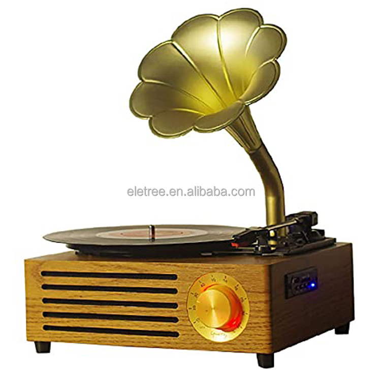 Gramófono europeo: tocadiscos antiguos para decoración del hogar