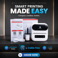 Mini imprimante personnalisée M220 étiqueteuse thermique imprimante d'étiquettes de codes à barres professionnelle machine d'impression d'autocollants pour impression d'autocollants/logos