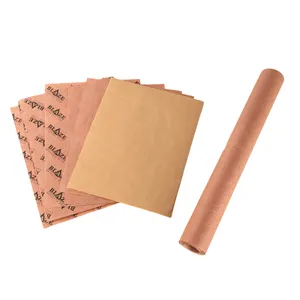 LOKYO Papier d'emballage alimentaire biodégradable naturel de qualité alimentaire résistant à la graisse brun rose pour fumer de la viande