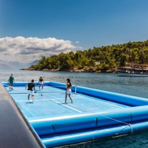 Cancha de Pickleball, Voleibol y Tenis Acuático Inflable Comercial, Plataforma Deportiva Flotante de PVC, Instalación de Entretenimiento - Product Image 2