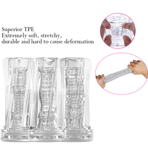 人工膣、ペニス真空ポンプバイブレーターオナニーカップ、女性と男性向け大人のおもちゃ - Product Image 3