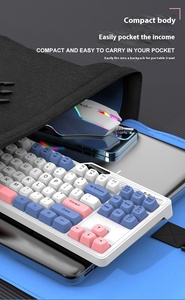 Km870 Mini <span class=keywords><strong>RGB</strong></span> Backlit Chơi Game Cơ Khí Bàn Phím USB 3.0 Giao Diện Mới Chất Liệu Nhựa Đen Chuyển Đổi Chống-Bóng Cho Máy Tính Để Bàn - Product Image 2