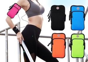 Sport Hiking Gym Smart Phone Arm With Earphone Hole Running Armband Pouch Bag Pockets Promotion <b>Gift</b> - Product Image 3