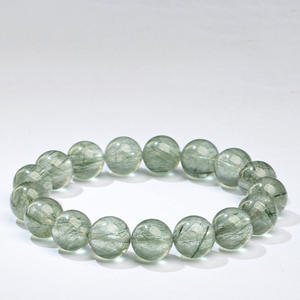 Bracelets en pierre naturelle de quartz rutilé noir, pierre de guérison en gros, élimine l'énergie négative, bijoux, unisexe - Product Image 3