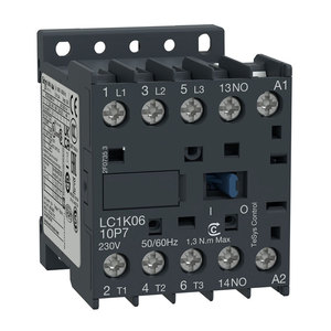 Contattore Automatico Industriale Schneider Serie TeSys LC1K a 4 Poli AC <span class=keywords><strong>B</strong></span>[24V] <span class=keywords><strong>M</strong></span>[220V] <span class=keywords><strong>P</strong></span>[230V] LC1K09008B7/E7/F7/M7/P7 - Product Image 1
