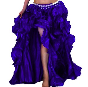 Falda Larga con Volantes para Danza del Vientre Árabe, Disfraz de Bailarina Profesional - Product Image 1