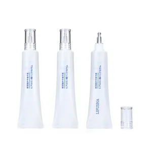 Angepasst logo 5 10 15 20 25 30 ml leere transparente personalisierte lip gloss weichen squeeze kunststoff rohre für creme