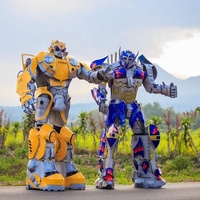 Robot LED Optimus Prime bleu, 2,7 m, en EVA, pour fêtes et mariages