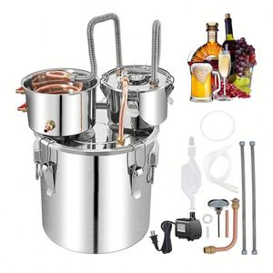 Équipement de distillation d'alcool pour éthanol, whisky, bière, eau, kits d'alcool pour usage domestique, distillateurs de brandy et whisky, machine de brassage maison - Product Image 1