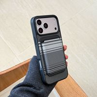 Étui de téléphone antichoc en fibre d'aramide TPU magnétique de qualité supérieure avec texture effet peau et porte-cartes pour iPhone 17 Air 16 15 Pro Max