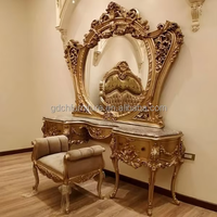 Lit en tissu antique de style rococo européen royal de luxe pour chambre principale et lit en bois massif sculpté design bateau pirate