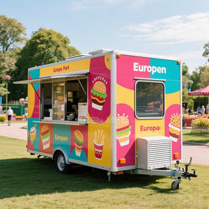 Remolque expendedora de helados y cupcakes italianos 2025 con otras máquinas de snacks, carrito de comida móvil de acero inoxidable con cocina - Product Image 1