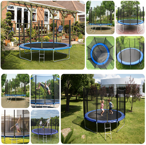 Hot <strong>Sale</strong> Outdoor Alloy Steel <strong>10ft</strong> Inground <strong>Trampoline</strong> with Safety Enclosure Net Safe &amp; Soft Gift for Boys Girls - Product Image 4