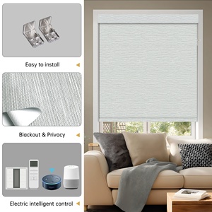 Allbright Custom Size No Drilling Cordless Roller <strong>Blinds</strong> UV Protection Pull-down Blackout Roller Shades For Restaurant Living Room - Product Image 2