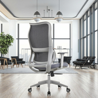 Chaise de bureau ergonomique moderne en maille avec broderie personnalisée, hauteur de siège réglable, design pivotant pour l'étude et les jeux