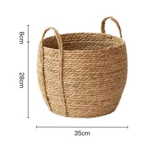 Macetas grandes para exteriores, Cestas colgantes de imitación, cesta de caña, maceta de montaje en pared de <span class=keywords><strong>madera</strong></span>, macetas tejidas de fantasía tejidas a mano con flores - Product Image 4