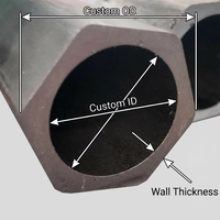 Tube en acier galvanisé ovale trapézoïdal sur mesure 63x6mm Q235 Q355 Norme ASTM, tube de soudage coupé