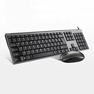 Negro 104 Teclas Negocios Teclado ergonómico Ratón Combo Computadora Con cable Usb teclado y ratón