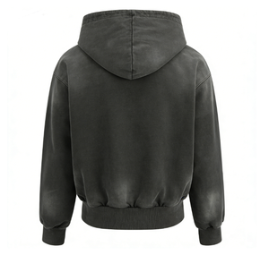 <span class=keywords><strong>Pull</strong></span> à <span class=keywords><strong>capuche</strong></span> chic 100 % coton personnalisé pour homme, anti-rétrécissement, coupe ample, longueur mi-haute, broderie plate directe sur le tissu, délavage à la pierre - Product Image 2