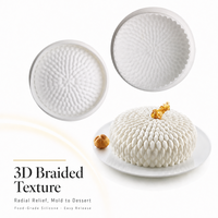 Moule à gâteau en silicone rond en forme de coussin, plaque de cuisson pour desserts, ustensile de pâtisserie de qualité alimentaire pour pâtisseries et boulangeries, vente en gros