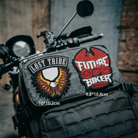 Patch brodé auto-agrippant OEM ODM grand format pour veste ou gilet, motif moto Lost Tribe
