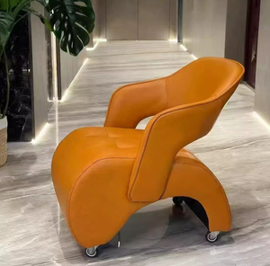 <span class=keywords><strong>Fauteuil</strong></span> moderne en cuir PU avec dossier, confortable et moelleux, pour la maison, le salon, meuble d'appoint - Product Image 4