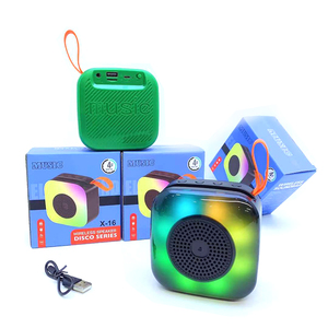 ลำโพงบลูทูธไร้สายพกพา X-16 มินิ พร้อมไฟ RGB สีสันสดใส เสียงสเตอริโอ เบสหนัก รูปทรงสี่เหลี่ยม ลำโพงแอคทีฟแบบพกพา พร้อมวิทยุ FM - Product Image 1