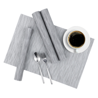 Set de table et dessous de plat en PVC tissé écologique de haute qualité, résistant à la chaleur et antidérapant, idéal pour la maison et l'hôtellerie