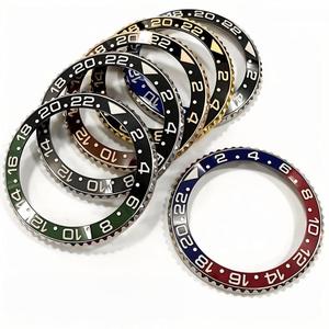 Bisel de Repuesto Compatible con RLX 116710 <span class=keywords><strong>126710</strong></span> GMT II, Cerámica Estriada, Acero 904L, Platino, Inserto SUB - Product Image 2