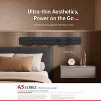 Schienenstromsteckdose Schwarz 80cm Gleitschiene 8 Aluminiumlegierung 8000W für Küchensideboard Heimgebrauch Arbeitsplatte Möbel