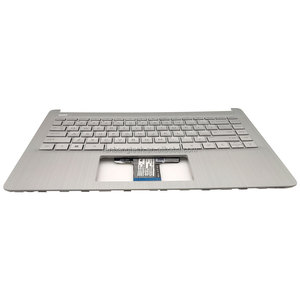 For HP Pavilion X360 14-DQ Silver Color Palmrest with Backlit <b>Keyboard</b> L88206-001 - Product Image 3