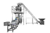 Machine d'emballage verticale automatique multi-têtes pour biscuits aux pépites de chocolat, flocons d'avoine, raisins secs, pinwheels, macarons et autres snacks