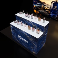 Stand d'exposition modulaire en aluminium avec éclairage LED personnalisé, comptoir lumineux en acrylique pour les cosmétiques