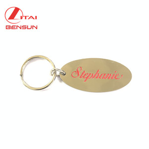 Tùy chỉnh quảng cáo hình bầu dục sắc nét thăng hoa Móc Chìa Khóa Nhẫn Kẽm hợp kim kim loại móc chìa khóa - Product Image 2