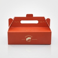 Boîte à gâteau carrée avec logo personnalisé, en carton épais, pour emballage de gâteau d'anniversaire, emballage de dessert de boulangerie à une seule couche