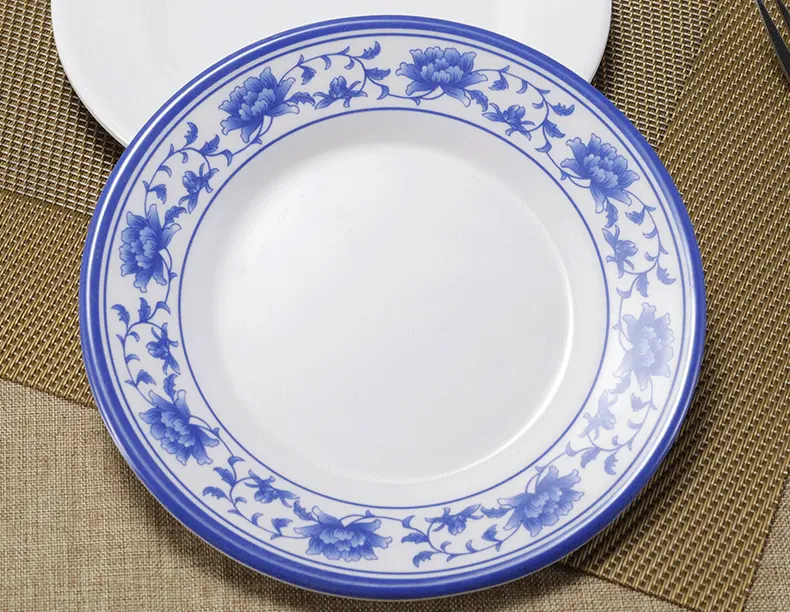 Unbreakable Restaurant Square Plastic Dish Customized Melamine Plates