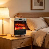 Chauffage Électrique Portable Autonome PTC avec Effet Flamme 3D, Installation Facile, Protection Contre la Surchauffe, Style Poêle/Foyer, Économe en Énergie