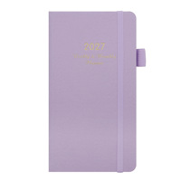 Nouveau carnet de planification hebdomadaire et mensuelle 2027, couverture rigide en cuir PU, bloc-notes A6, 72 feuilles, agenda, carnet de poche, cadeaux d'entreprise