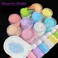 Macaron Pastell Schimmer Glitzer Pailletten Großpackung Gemischte Sechseckige Funkelnde Chips Sicheres Material für DIY Schleim Harz Nagel Festival Deko