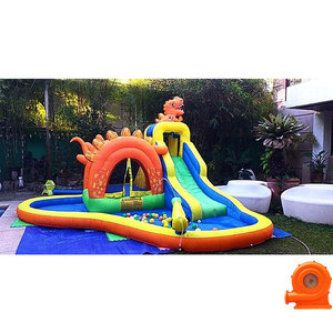 Casa hinchable con piscina para niños, casa hinchable con cama de salto - Product Image 1
