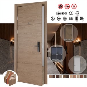 Puerta de Madera Maciza con Revestimiento Interior, Certificada para el Mercado Americano, Resistente al Fuego, con Apertura Manual, Fabricada en Guangdong - Product Image 5