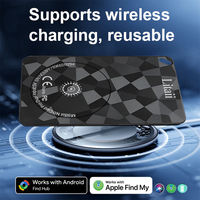 Traceur GPS rechargeable et étanche double système pour carte, compatible Android et universel pour portefeuille et AirTag