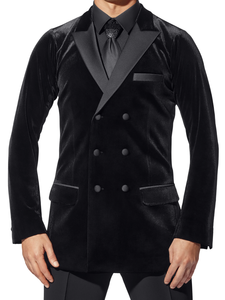Costume décontracté en velours de haute qualité sur mesure, vêtements de scène de salle de bal, vêtements de soirée, veste de danse lisse pour <span class=keywords><strong>homme</strong></span> - Product Image 3