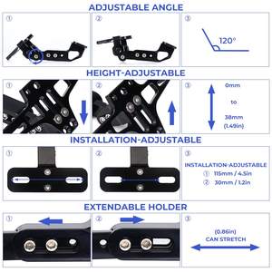 Kit Universal Eliminador de Guardabarros de Motocicleta con Soporte de Matrícula y Soporte para Placa de Matrícula - Product Image 3