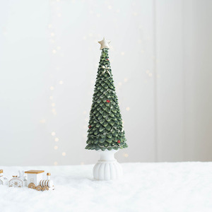 Dropshipping Shopify Resin Santa Claus Music <b>Box</b> <b>Christmas</b> Tree Spinning Desktop Ornament Holiday Gift Decor - Product Image 4