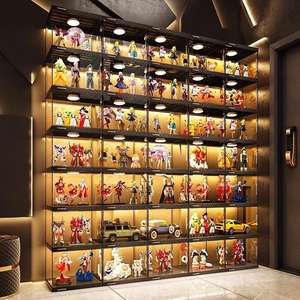 Vitrine de présentation - Aspiration magnétique pour la prévention de la poussière - Modèle de <span class=keywords><strong>rangement</strong></span> combinable libre - Vitrine pour jouets Lego - Product Image 3